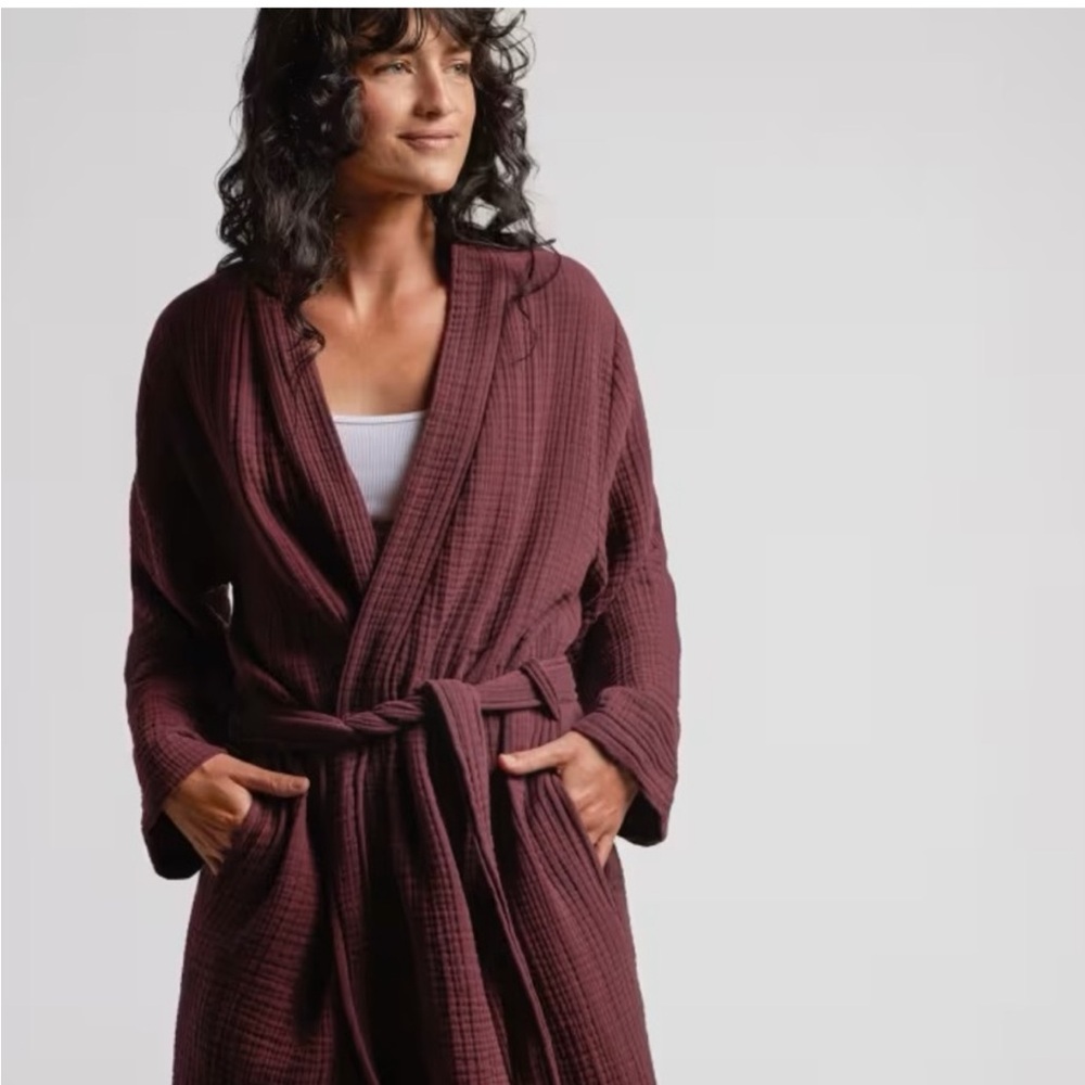 Parachute Cloud Cotton Robe, Size S, Aubergine